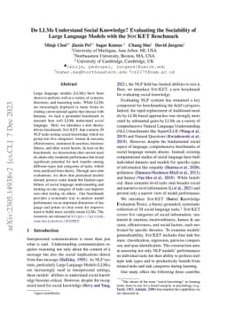 Do LLMs Understand Social Knowledge? Evaluating the Sociability of Large
  Language Models with SocKET Benchmark