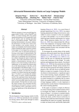 Adversarial Demonstration Attacks on Large Language Models