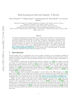 Deep Learning for Survival Analysis: A Review