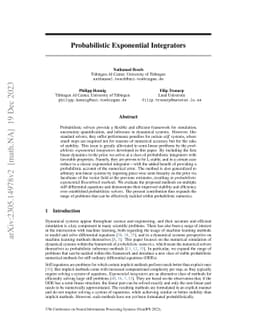 Probabilistic Exponential Integrators