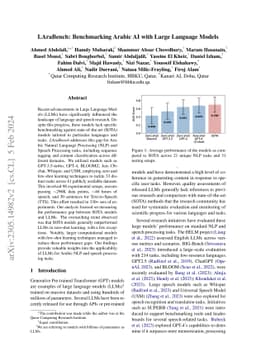 LAraBench: Benchmarking Arabic AI with Large Language Models