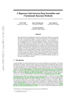 A Rigorous Link between Deep Ensembles and (Variational) Bayesian
  Methods