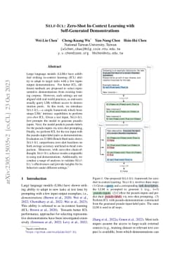 Self-ICL: Zero-Shot In-Context Learning with Self-Generated
  Demonstrations