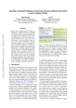 AutoPlan: Automatic Planning of Interactive Decision-Making Tasks With
  Large Language Models