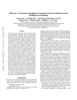 PathAsst: A Generative Foundation AI Assistant Towards Artificial
  General Intelligence of Pathology