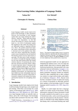 Meta-Learning Online Adaptation of Language Models