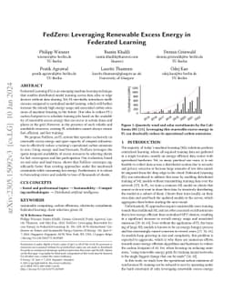 FedZero: Leveraging Renewable Excess Energy in Federated Learning