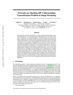 Networks are Slacking Off: Understanding Generalization Problem in Image
  Deraining