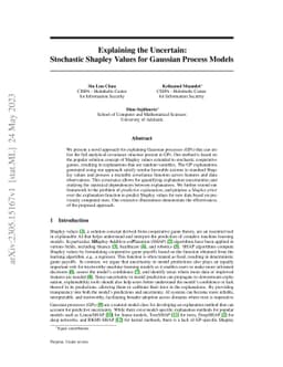Explaining the Uncertain: Stochastic Shapley Values for Gaussian Process
  Models
