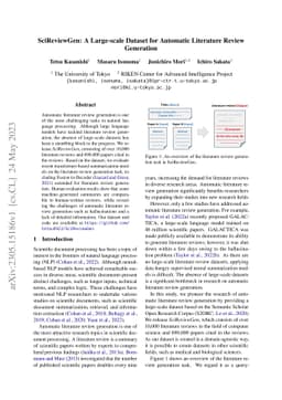 SciReviewGen: A Large-scale Dataset for Automatic Literature Review
  Generation