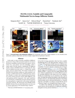 DiffBlender: Scalable and Composable Multimodal Text-to-Image Diffusion
  Models