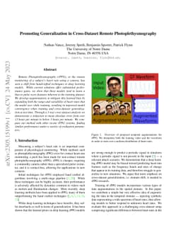 Promoting Generalization in Cross-Dataset Remote Photoplethysmography