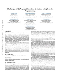 Challenges of ELA-guided Function Evolution using Genetic Programming