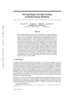 Delving Deeper into Data Scaling in Masked Image Modeling
