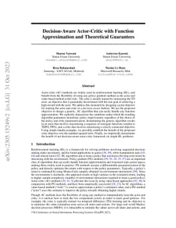 Decision-Aware Actor-Critic with Function Approximation and Theoretical
  Guarantees