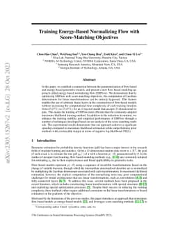 Training Energy-Based Normalizing Flow with Score-Matching Objectives