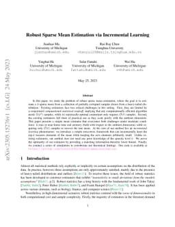 Robust Sparse Mean Estimation via Incremental Learning