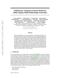 MultiFusion: Fusing Pre-Trained Models for Multi-Lingual, Multi-Modal
  Image Generation