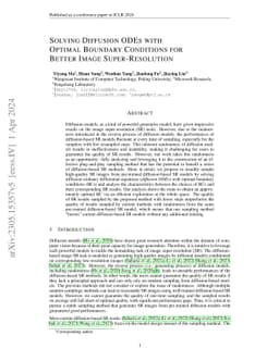 Solving Diffusion ODEs with Optimal Boundary Conditions for Better Image
  Super-Resolution