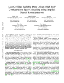 DeepCollide: Scalable Data-Driven High DoF Configuration Space Modeling
  using Implicit Neural Representations