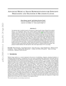 Advanced Medical Image Representation for Efficient Processing and
  Transfer in Multisite Clouds