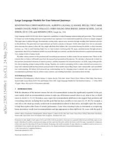 Large Language Models for User Interest Journeys