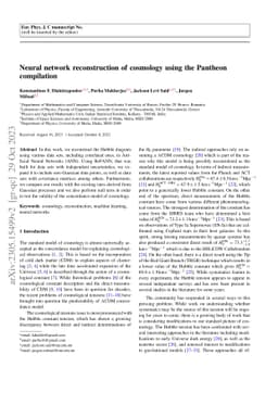 Neural network reconstruction of cosmology using the Pantheon
  compilation