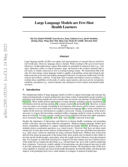 Large Language Models are Few-Shot Health Learners
