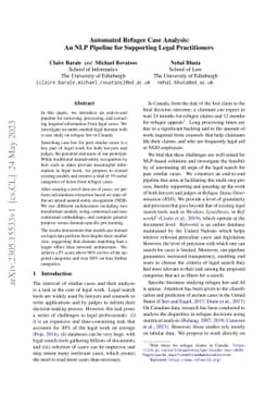 Automated Refugee Case Analysis: An NLP Pipeline for Supporting Legal
  Practitioners