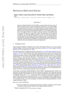 Manifold Diffusion Fields