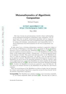 Metamathematics of Algorithmic Composition
