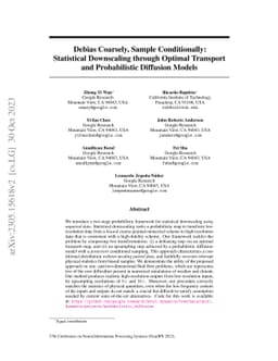 Debias Coarsely, Sample Conditionally: Statistical Downscaling through
  Optimal Transport and Probabilistic Diffusion Models