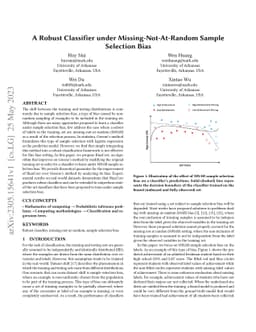 A Robust Classifier Under Missing-Not-At-Random Sample Selection Bias