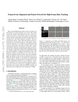 Frame-Event Alignment and Fusion Network for High Frame Rate Tracking