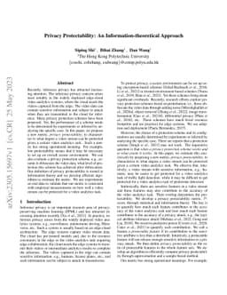 Privacy Protectability: An Information-theoretical Approach