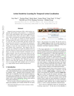 Action Sensitivity Learning for Temporal Action Localization
