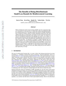 The Benefits of Being Distributional: Small-Loss Bounds for
  Reinforcement Learning