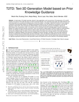 T2TD: Text-3D Generation Model based on Prior Knowledge Guidance