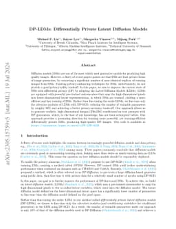 Differentially Private Latent Diffusion Models