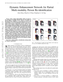 Dynamic Enhancement Network for Partial Multi-modality Person
  Re-identification