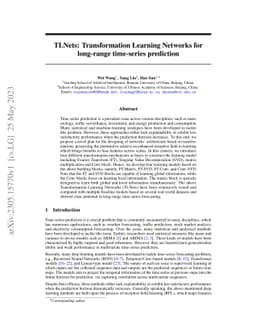 TLNets: Transformation Learning Networks for long-range time-series
  prediction