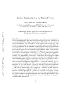 Service Composition in the ChatGPT Era
