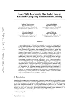 Lucy-SKG: Learning to Play Rocket League Efficiently Using Deep
  Reinforcement Learning