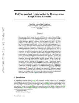 Unifying gradient regularization for Heterogeneous Graph Neural Networks