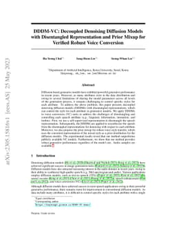 DDDM-VC: Decoupled Denoising Diffusion Models with Disentangled
  Representation and Prior Mixup for Verified Robust Voice Conversion