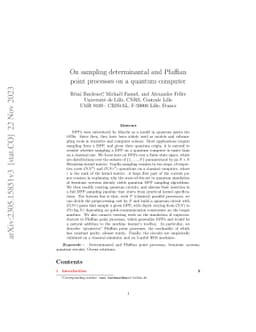 On sampling determinantal and Pfaffian point processes on a quantum
  computer