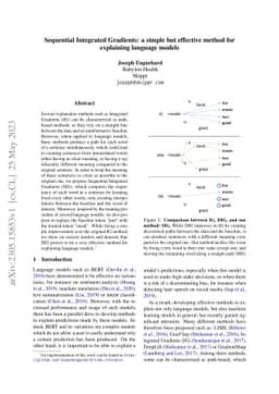 Sequential Integrated Gradients: a simple but effective method for
  explaining language models