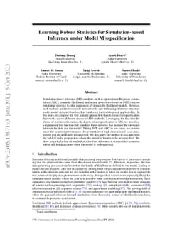Learning Robust Statistics for Simulation-based Inference under Model
  Misspecification