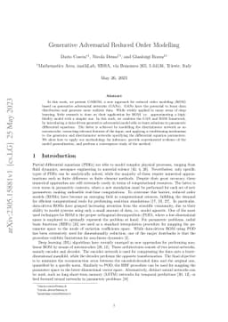 Generative Adversarial Reduced Order Modelling