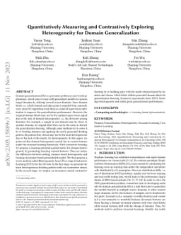 Quantitatively Measuring and Contrastively Exploring Heterogeneity for
  Domain Generalization